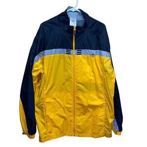 Adidas Yellow, Black & Grey Windbreaker Zip Up Jacket XL